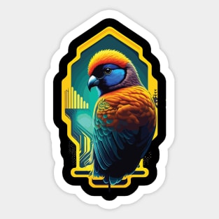 detailed feather of a dreamy bird Sticker